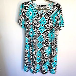 graphic print dress